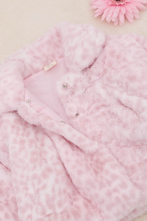Kız Bebek Leoparlı Kürk Mont 14600