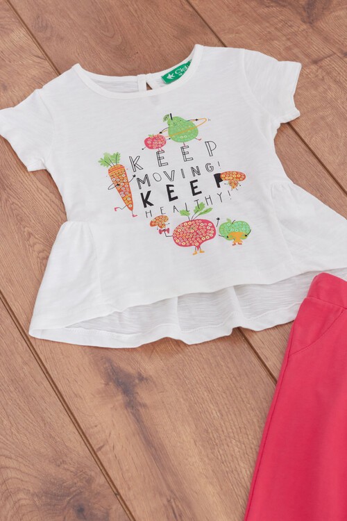 Kız Bebek Meyve Baskılı Yazlık 2li Takım 14549