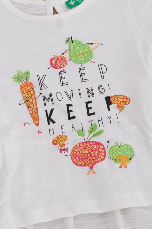 Kız Bebek Meyve Baskılı Yazlık 2li Takım 14549