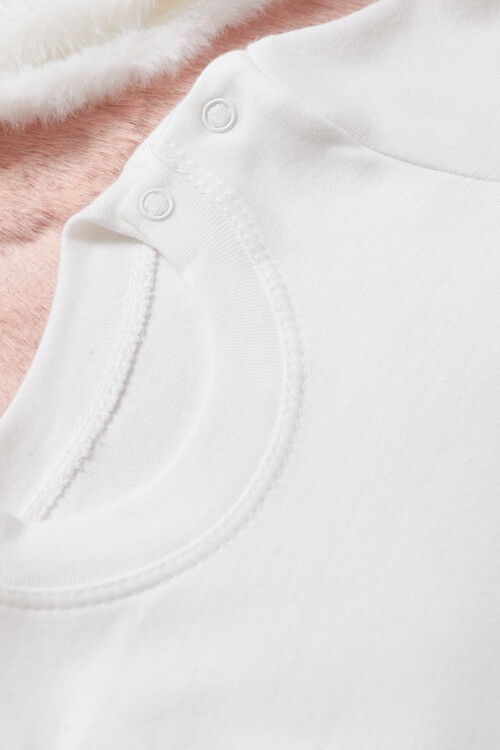 Kız Bebek Peluş Pelerinli 3lü Eşofman Takımı 14591