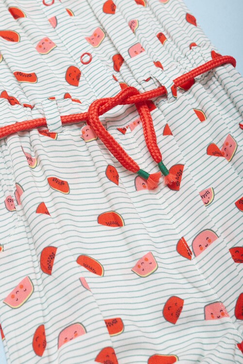 Kız Bebek Sevimli Karpuz Desenli Tulum 14554