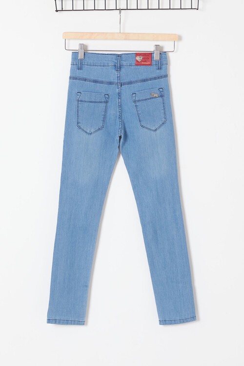 Kız Çocuk Açık Mavi Jean Pantolon 2-12 Yaş  13883