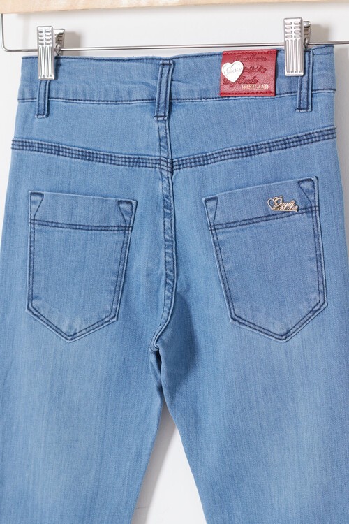 Kız Çocuk Açık Mavi Jean Pantolon 2-12 Yaş  13883