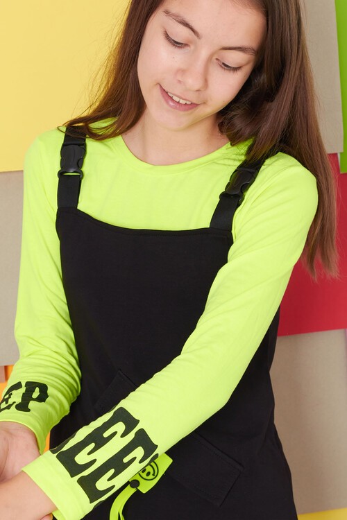 Kız Çocuk Badili 2 li Elbise 9-14 Yaş 14127