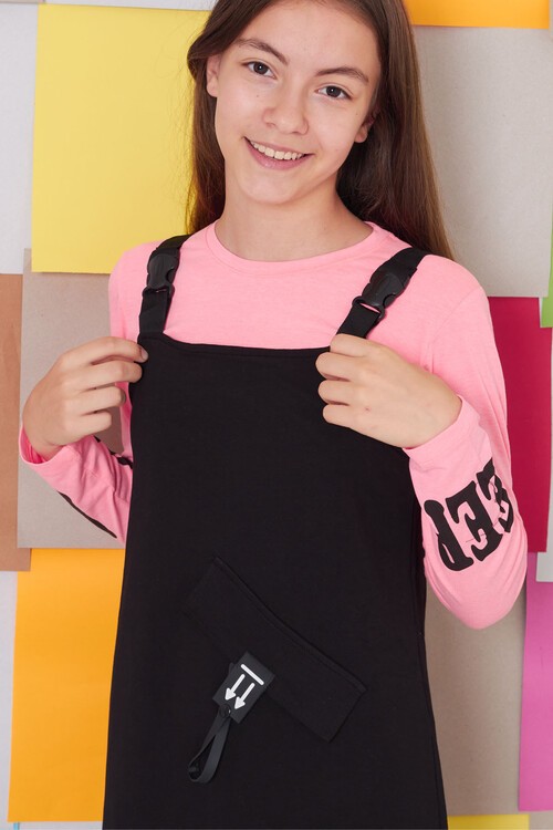 Kız Çocuk Badili 2 li Elbise 9-14 Yaş 14127