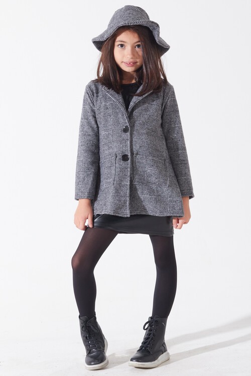 Kız Çocuk Deri Etekli Ceketli Takım 14584