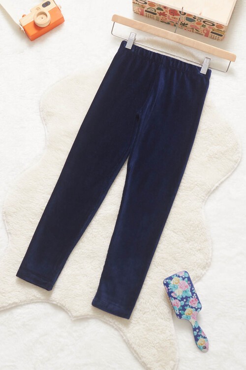 Kız Çocuk Fitilli Kadife 2-13 Yaş Tayt 13324