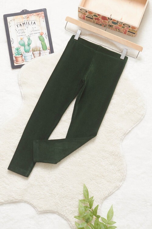 Kız Çocuk Fitilli Kadife 2-13 Yaş Tayt 13324