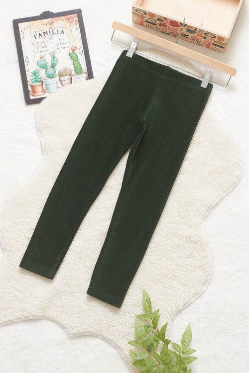 Kız Çocuk Fitilli Kadife 2-13 Yaş Tayt 13324