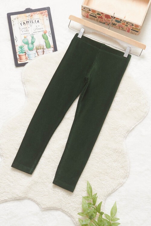 Kız Çocuk Fitilli Kadife 2-13 Yaş Tayt 13324