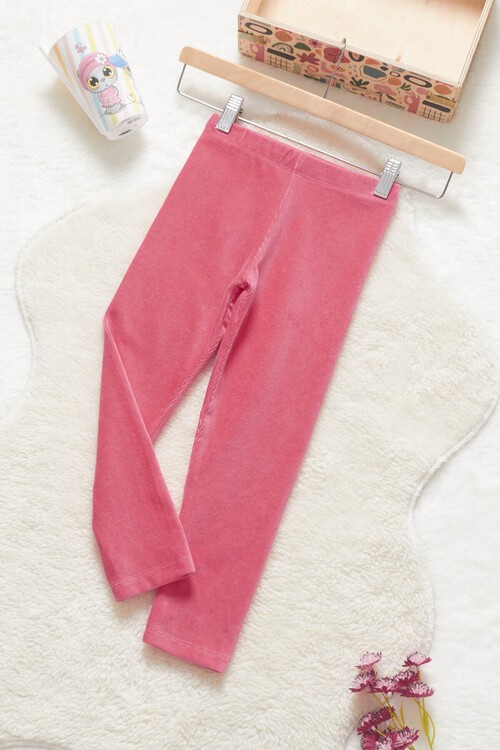 Kız Çocuk Fitilli Kadife 2-13 Yaş Tayt 13324