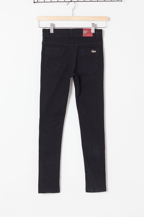 Kız Çocuk Düz Siyah Jean Pantolon 2-12 Yaş 13780