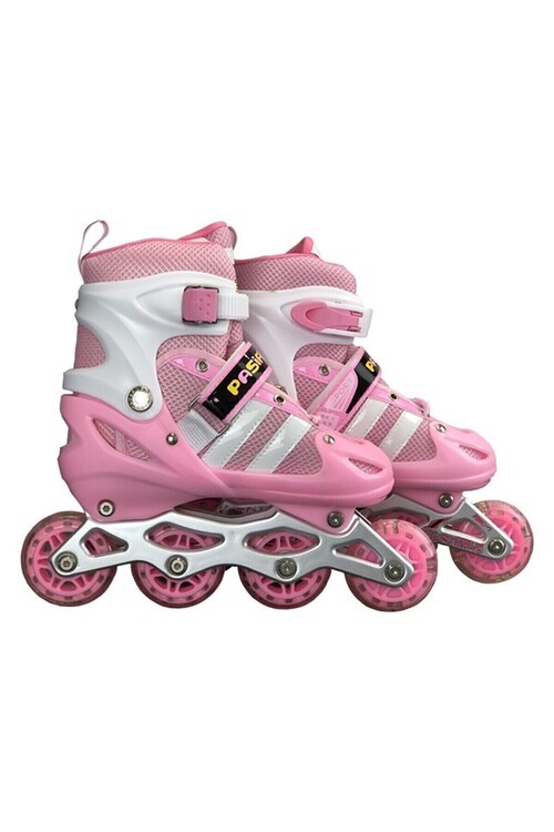 Kız Çocuk Işıklı Ayarlanabilir 4 Tekerli Alıştırma Pateni 14466