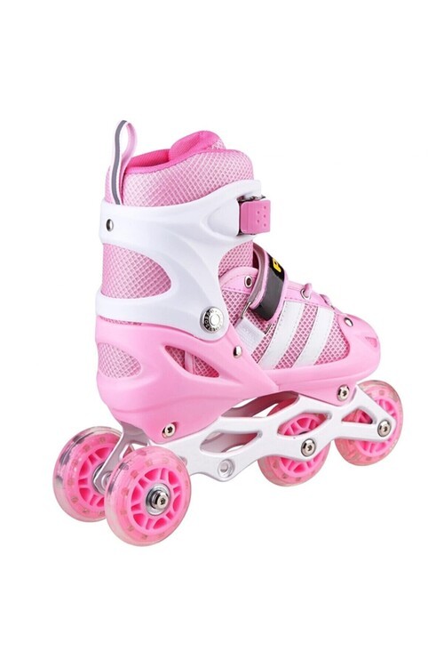 Kız Çocuk Işıklı Ayarlanabilir 4 Tekerli Alıştırma Pateni 14466