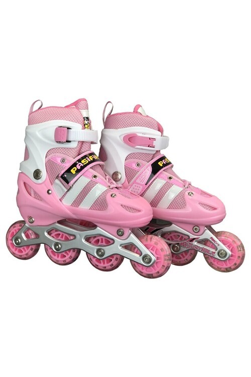 Kız Çocuk Işıklı Ayarlanabilir 4 Tekerli Alıştırma Pateni 14466