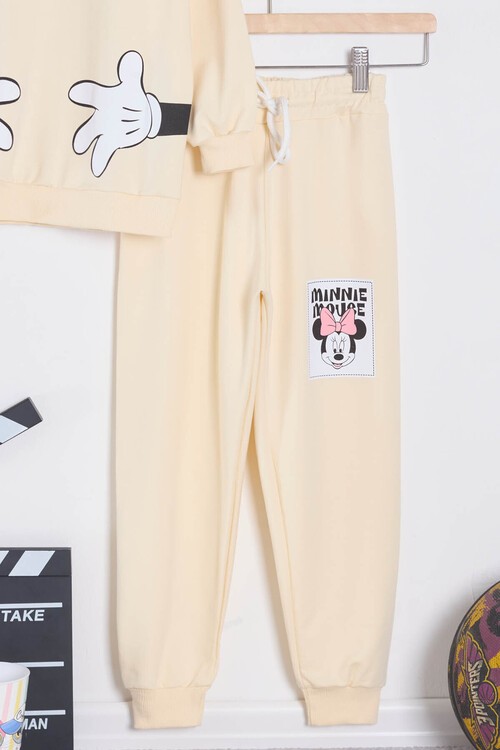 Kız Çocuk Kalpli Sırt Baskılı Eşofman Takımı 14602