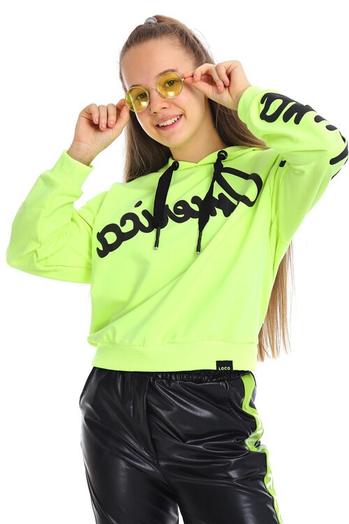 Kız Çocuk Kapüşonlu Sweatshirt 10-15 Yaş 14160