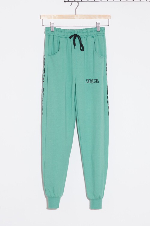 Kız Çocuk Mint Angel Yazılı Baskı 9-16 Yaş Eşofman Altı 4827-2