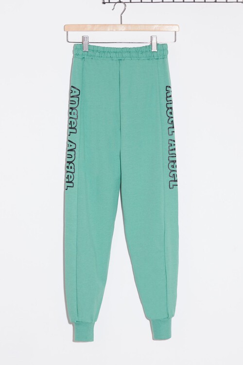 Kız Çocuk Mint Angel Yazılı Baskı 9-16 Yaş Eşofman Altı 4827-2