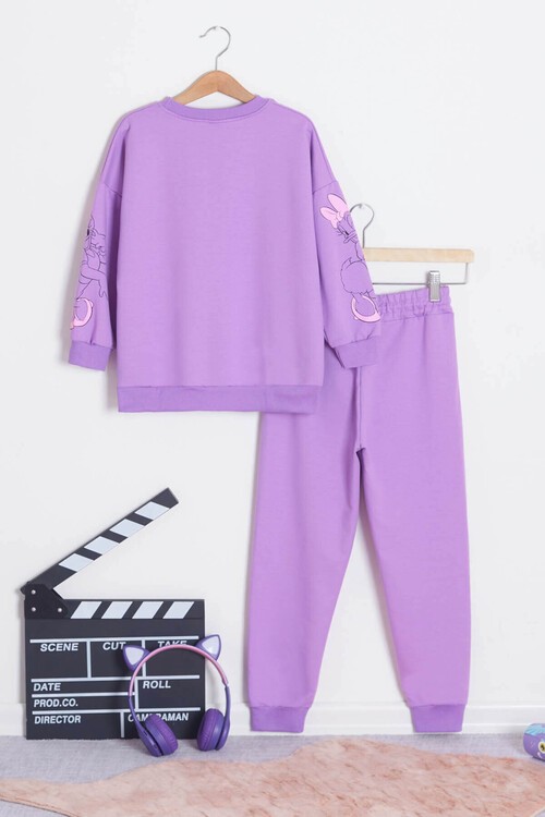 Kız Çocuk Ördek Daisy Baskılı Eşofman Takımı 14601