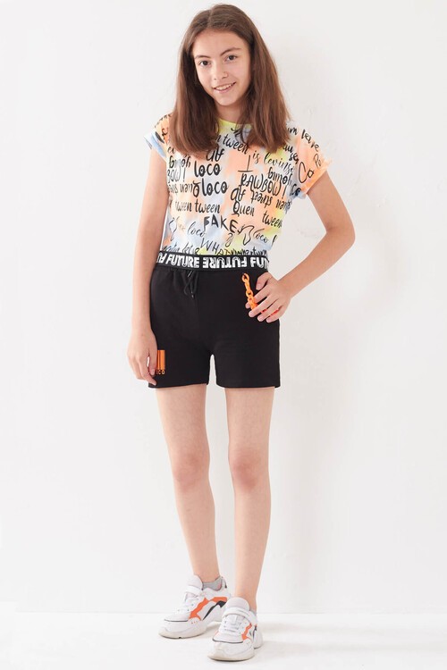 Kız Çocuk Pano Baskılı Batik Takım 10-15 Yaş 13876