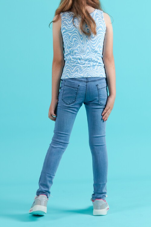 Kız Çocuk Payetli Jean Pantolon 2-12 Yaş  13903