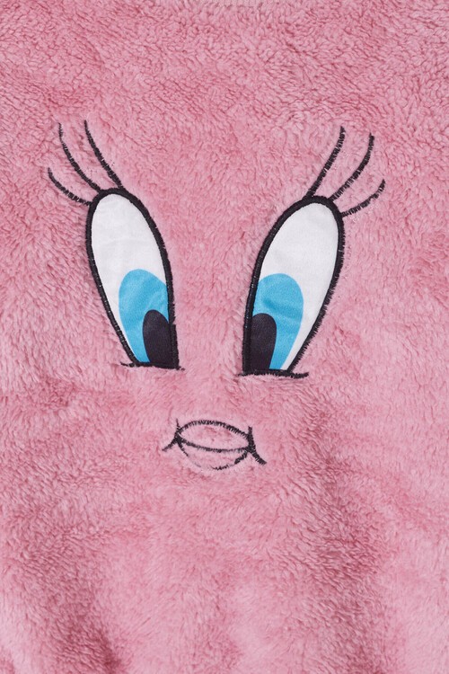 Sarı Civciv Nakışlı Peluş Kız Çocuk Eşofman Takımı Welsoft 13310