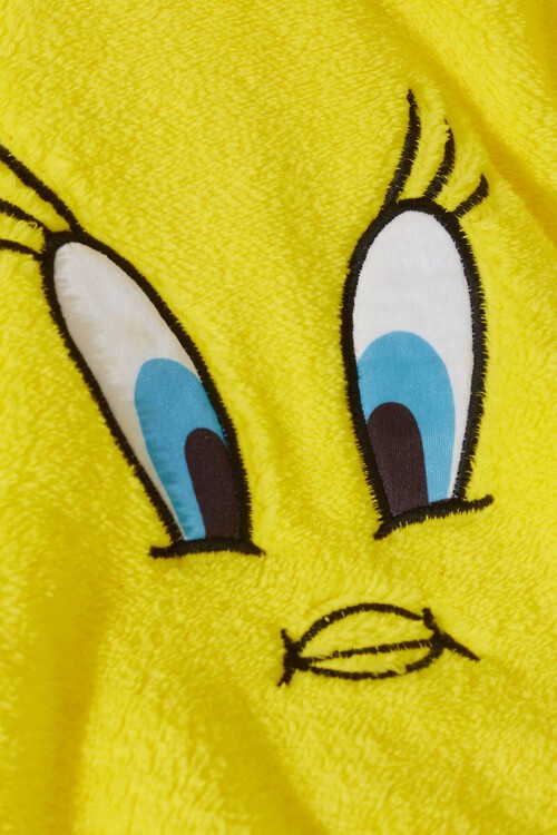 Sarı Civciv Nakışlı Peluş Kız Çocuk Eşofman Takımı Welsoft 13310