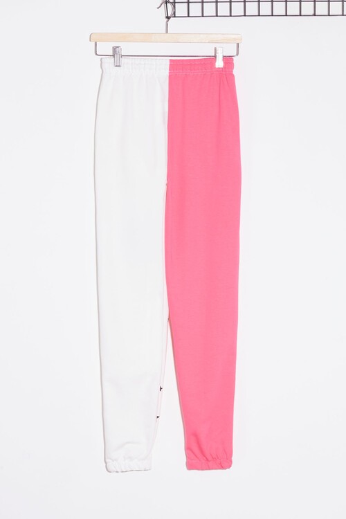 Kız Çocuk Pembe Yıldız Desenli 9-16 Yaş Eşofman Altı 12899