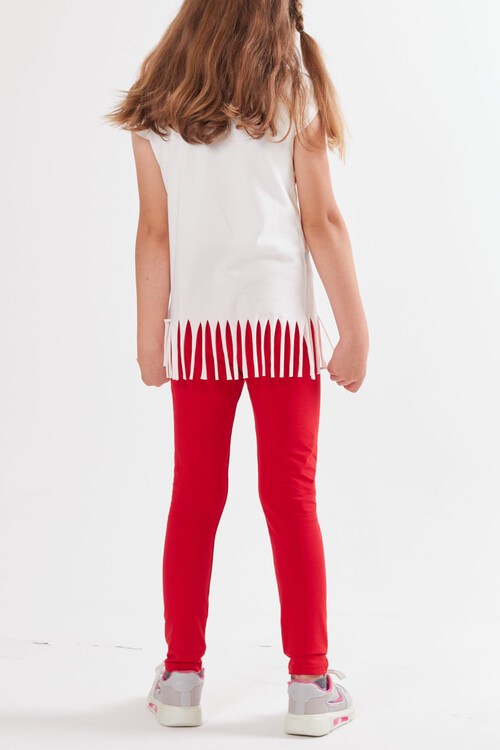 Kız Çocuk Püsküllü Yazlık Takım 3-10 Yaş 13935