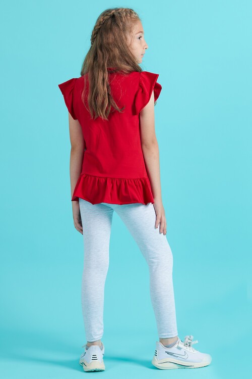 Kız Çocuk Taytlı 2li Takım Unicorn Baskı 13821