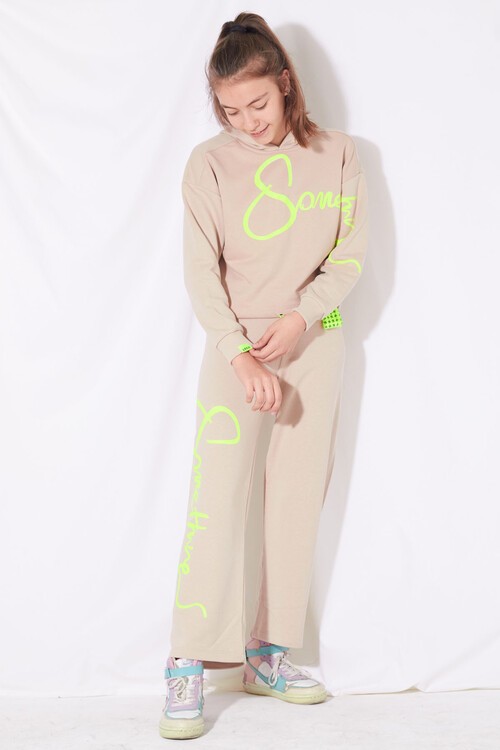 Kız Çocuk Some Yazı Baskılı Kapşonlu Takım 10-15 Yaş 14129