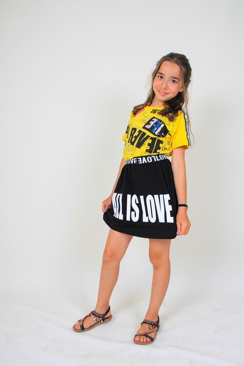 Kız Çocuk T-shirt Digital Baskılı 14515
