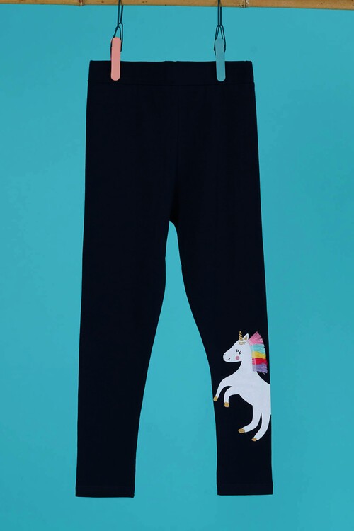 Kız Çocuk Unicorn Baskılı Tayt 4-8 Yaş 13951