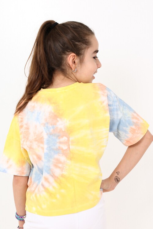 Kız T-shirt Batik Desenli 14518