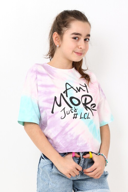Kız T-shirt Batik Desenli 14518