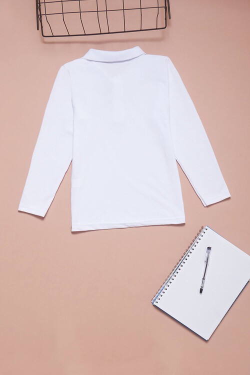 Unisex Uzun Kollu Polo Yaka Lakos T-shirt 14573