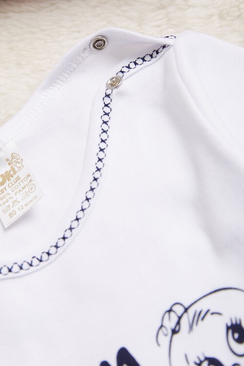 Bebek Çıtçıtlı Uzun Kol Badi Babam Beni Seviyor  14652