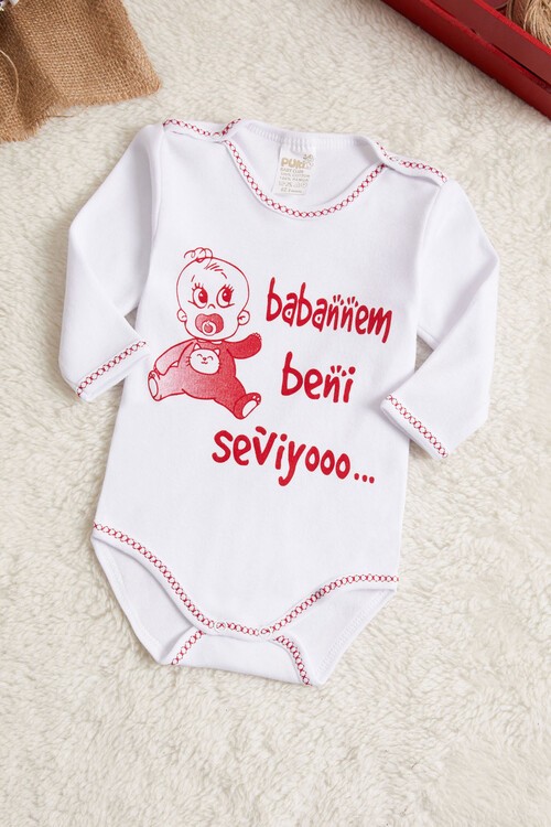 Bebek Çıtçıtlı Uzun Kol Badi Babannem Beni Seviyor 14649