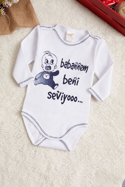 Bebek Çıtçıtlı Uzun Kol Badi Babannem Beni Seviyor 14649