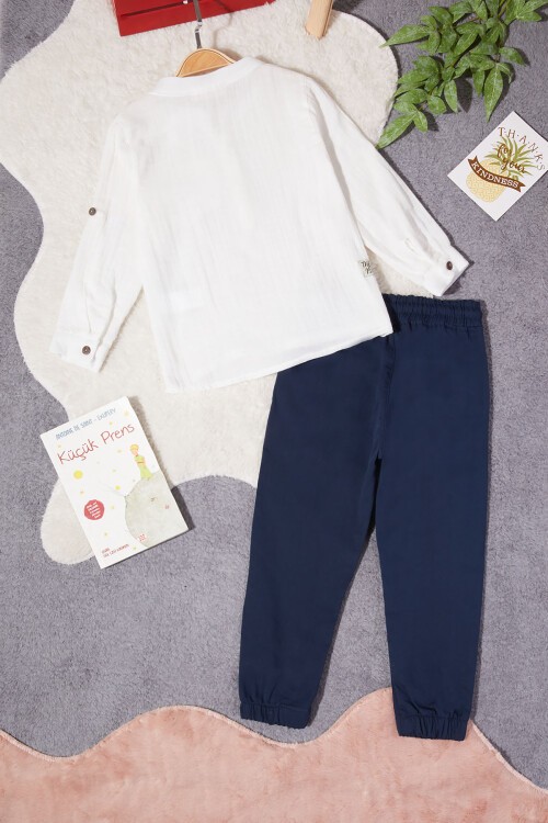 Beyaz Gömlekli Erkek Çocuk Takım Elbise 15250