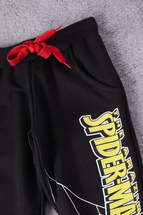 Beyaz Örümcek Adam Baskılı Tişörtlü Erkek Çocuk Takım 15216