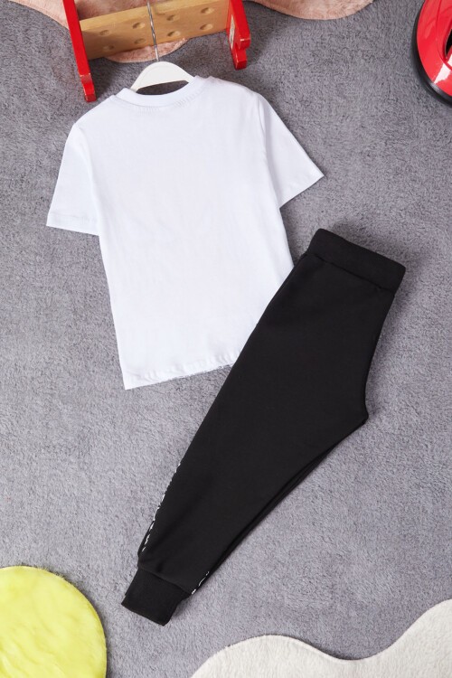 Beyaz Örümcek Adam Baskılı Tişörtlü Erkek Çocuk Takım 15216