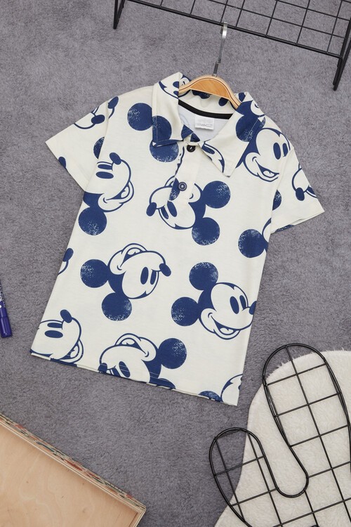 Çizgi Film Karakter Baskılı Çocuk Tişört 3-10 Yaş 15031