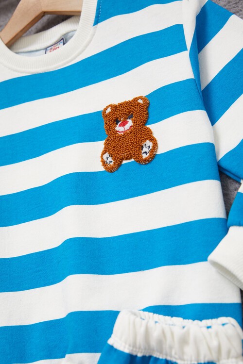 Çizgili Ayıcık Nakışlı Eşofman Takımı Unisex 14971