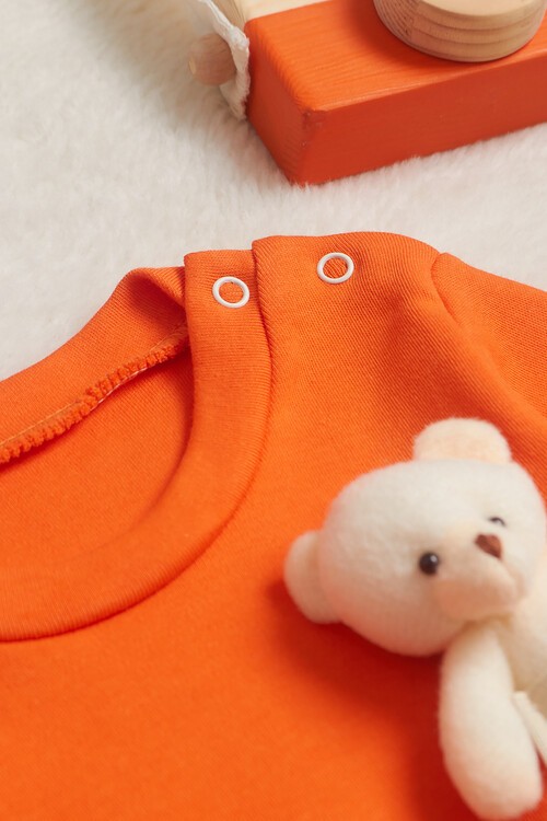 Erkek Bebek Ayıcıklı Yazı Baskılı Eşofman Takım 14627