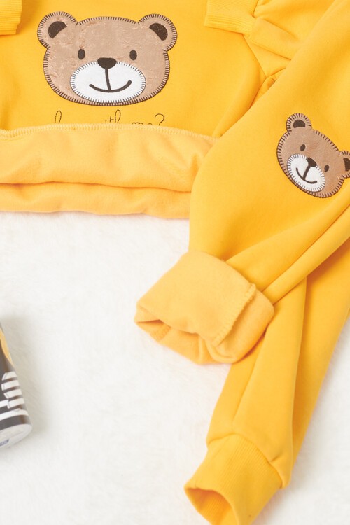 Erkek Çocuk Ayıcık Nakışlı Eşofman Takımı 14640