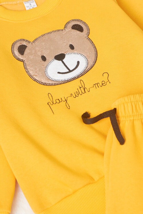 Erkek Çocuk Ayıcık Nakışlı Eşofman Takımı 14640