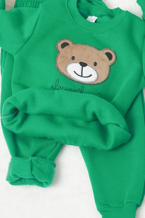 Erkek Çocuk Ayıcık Nakışlı Eşofman Takımı 14640