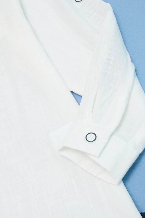 Erkek Çocuk Beyaz Gömlek ve Pantolonlu 2li Takım 15131